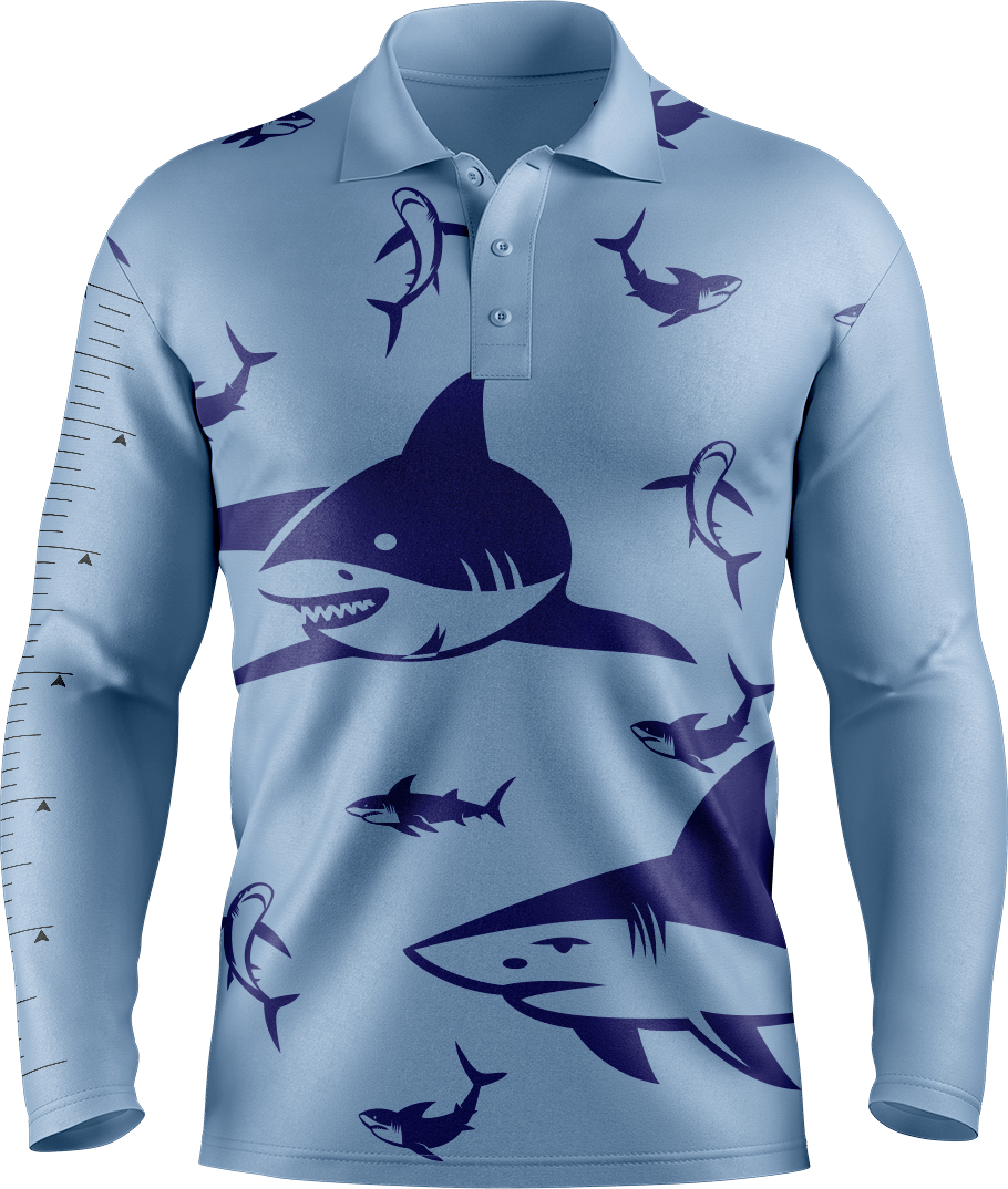 Swim with Sharks Fishing Shirts –