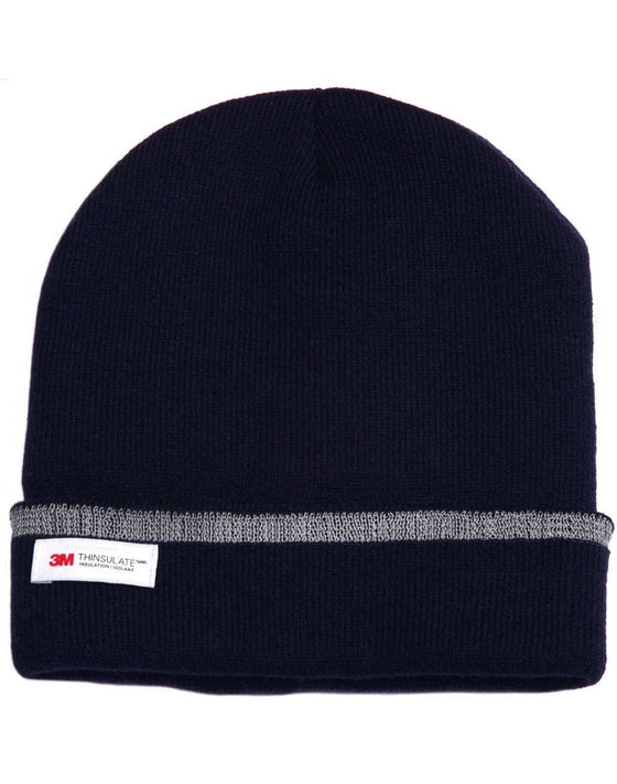 3M Insulated Beanie with Reflective stripe - madhats.com.au