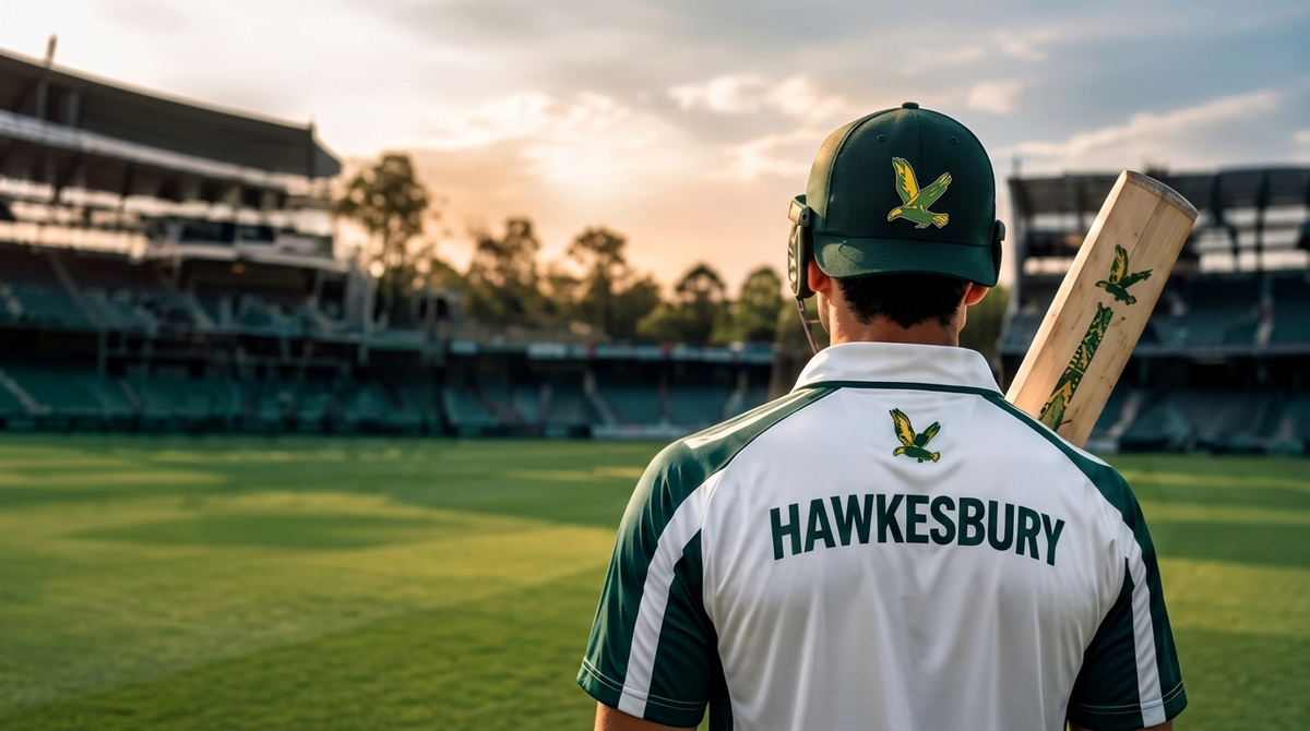 Hawkesbury Cricket Club player walking out to bat