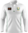 ECBC White Cricket Shirt - Long Sleeve
