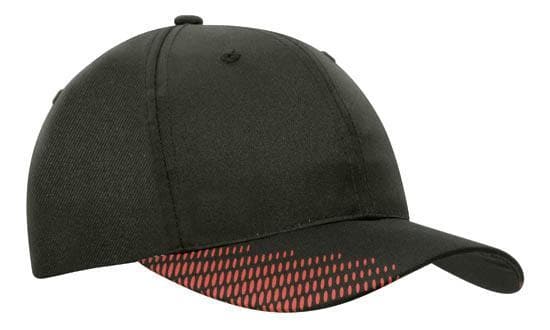 Breathable Poly Twill with Peak Flash Print - madhats.com.au