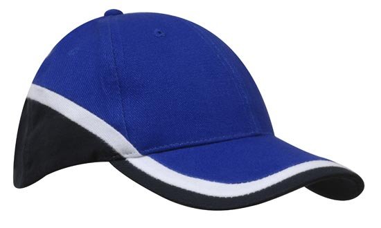 Brushed Heavy Cotton Tri-Coloured Cap - madhats.com.au