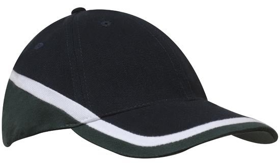 Brushed Heavy Cotton Tri-Coloured Cap - madhats.com.au