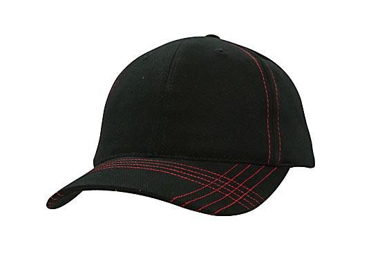 Brushed Heavy Cotton with Contrasting Stitching & Cross Stitched Peak - madhats.com.au