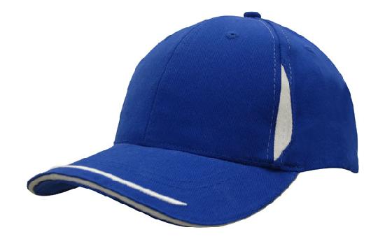 Brushed Heavy Cotton with Crown Inserts, Peak Trim & Sandwich - madhats.com.au