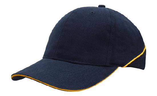 Brushed Heavy Cotton with Crown Piping and Sandwich - madhats.com.au