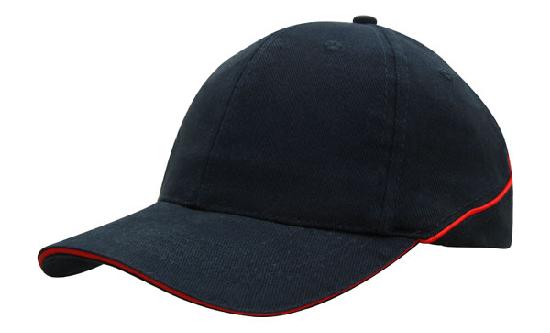 Brushed Heavy Cotton with Crown Piping and Sandwich - madhats.com.au