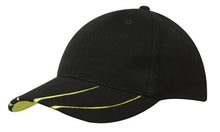  Brushed Heavy Cotton with Hi-Vis Laminated Two-Tone Peak - madhats.com.au