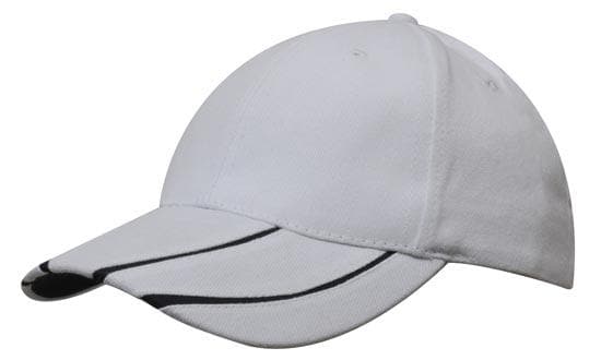 Brushed Heavy Cotton with Laminated Two-Tone Peak - madhats.com.au