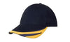 Brushed Heavy Cotton with Peak Trim Embroidered - madhats.com.au