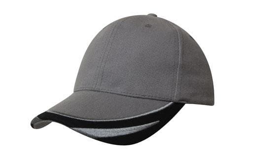 Brushed Heavy Cotton with Peak Trim Embroidered - madhats.com.au