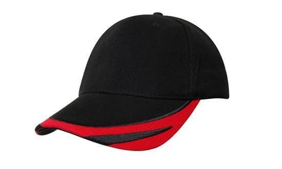 Brushed Heavy Cotton with Peak Trim Embroidered - madhats.com.au