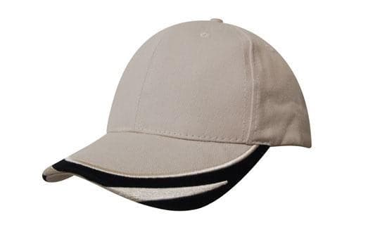 Brushed Heavy Cotton with Peak Trim Embroidered - madhats.com.au