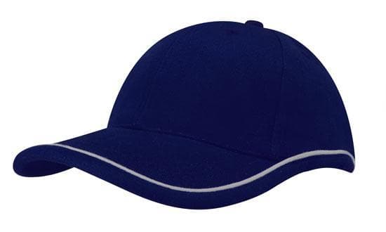 Brushed Heavy Cotton with Piping On Peak & Crown - madhats.com.au