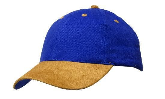 Brushed Heavy Cotton with Suede Peak - madhats.com.au