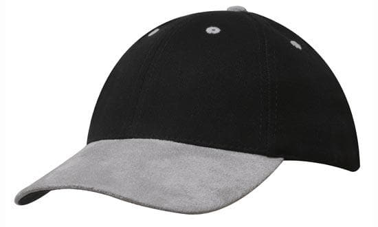 Brushed Heavy Cotton with Suede Peak - madhats.com.au