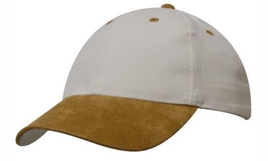 Brushed Heavy Cotton with Suede Peak - madhats.com.au