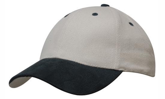 Brushed Heavy Cotton with Suede Peak - madhats.com.au