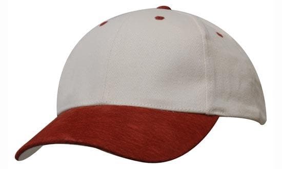 Brushed Heavy Cotton with Suede Peak - madhats.com.au