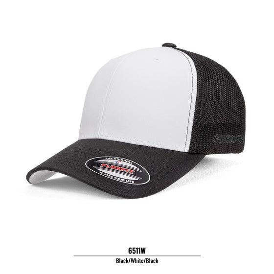 6511W FLEXFIT® TRUCKER MESH - WHITE FRONT PANELS