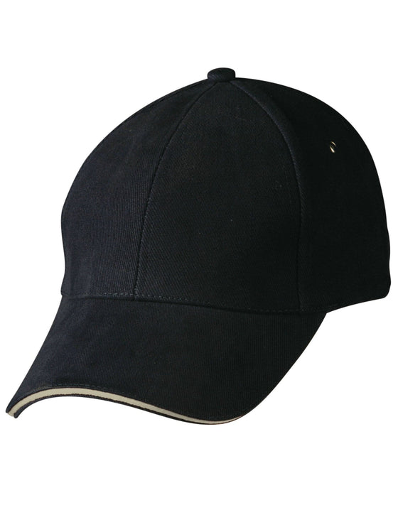 H/B/C sandwich peak cap - madhats.com.au