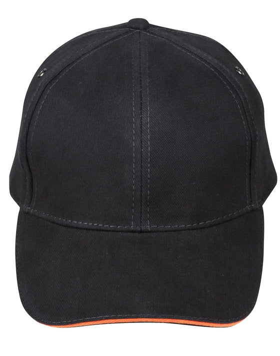 H/B/C sandwich peak cap - madhats.com.au