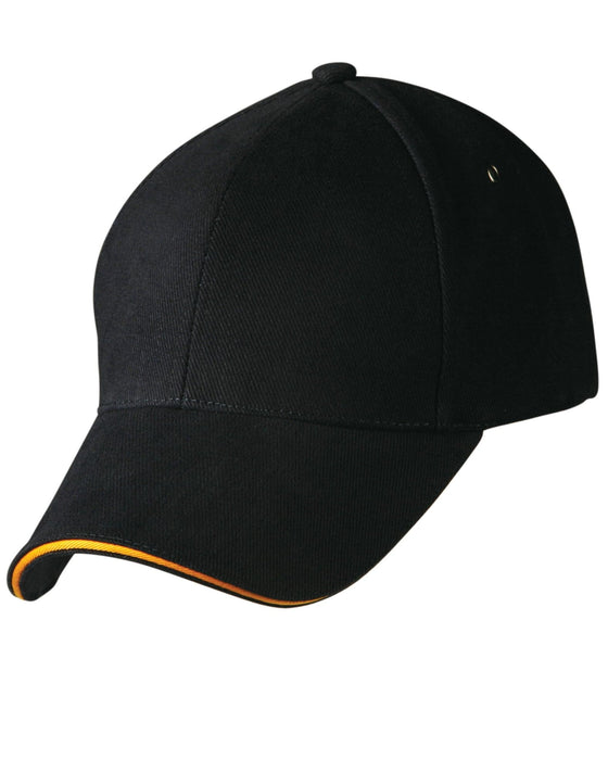 H/B/C sandwich peak cap - madhats.com.au