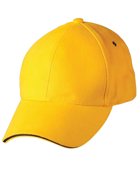 H/B/C sandwich peak cap - madhats.com.au