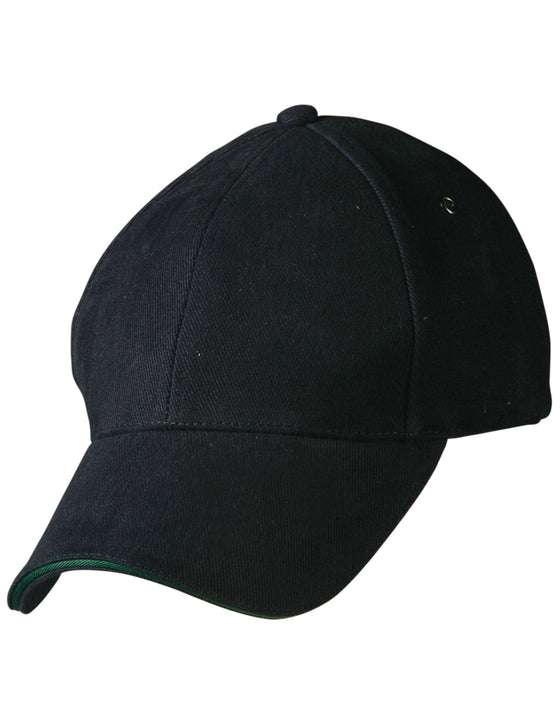 H/B/C sandwich peak cap - madhats.com.au