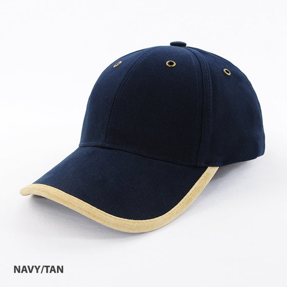 Heavy Brushed Cotton Suede Trim Cap - madhats.com.au