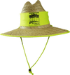 Hi Vis Natural Straw Hats - madhats.com.au