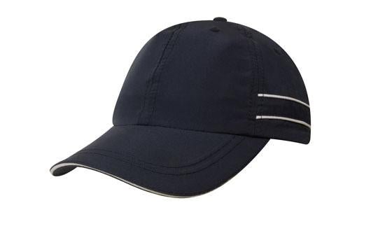 Microfibre Sports Cap with Piping and Sandwich - madhats.com.au