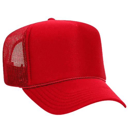 Ottocap 39165 High Crown Foam trucker with rope - madhats.com.au