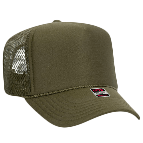 Ottocap 39165 High Crown Foam trucker with rope - madhats.com.au