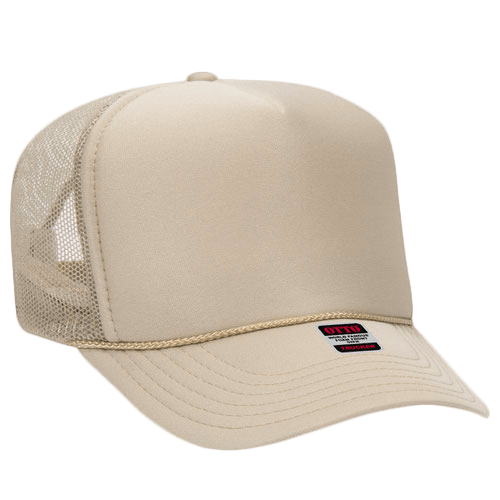 Ottocap 39165 High Crown Foam trucker with rope - madhats.com.au