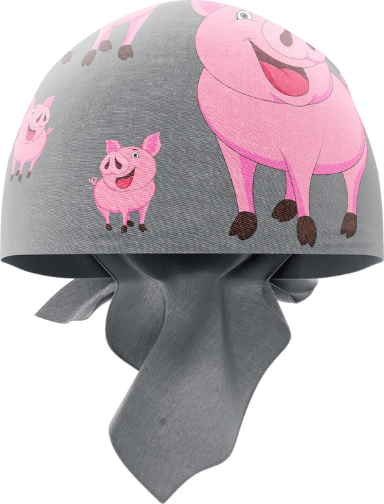 Percy Pig Bandannas - madhats.com.au