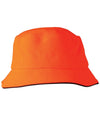 Pique mesh with sandwich trim bucket hat - madhats.com.au