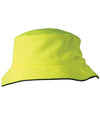 Pique mesh with sandwich trim bucket hat - madhats.com.au