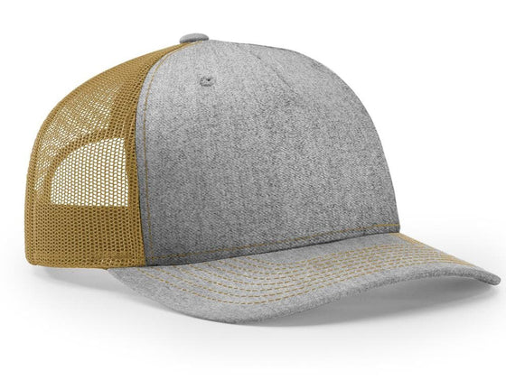 Richardson 5 Panel Trucker Twill Mesh Snapback - madhats.com.au