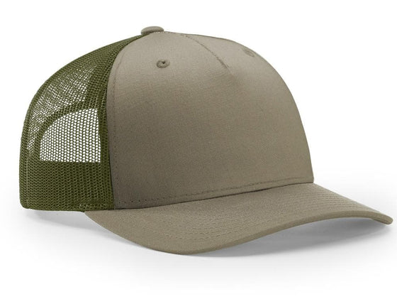 Richardson 5 Panel Trucker Twill Mesh Snapback - madhats.com.au