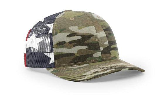 Richardson 6 Panel Multicam Trucker Cap - madhats.com.au