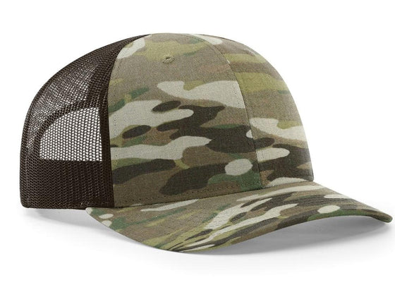 Richardson 6 Panel Multicam Trucker Cap - madhats.com.au