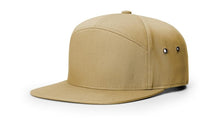  Richardson 7 Panel Twill Leather Strap Back - madhats.com.au