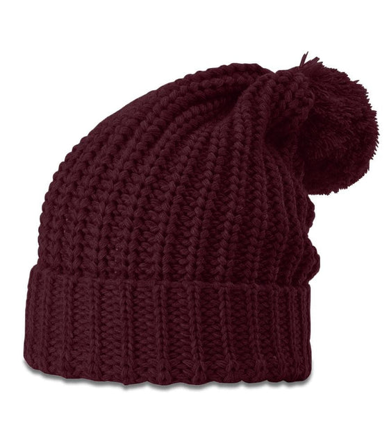 Richardson Chunk Pom Beanie W/Cuff - madhats.com.au