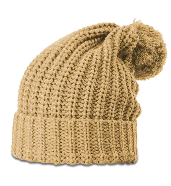 Richardson Chunk Pom Beanie W/Cuff - madhats.com.au