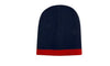 Roll Down Two Tone Acrylic Beanie - Toque - madhats.com.au