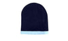 Roll Down Two Tone Acrylic Beanie - Toque - madhats.com.au