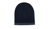 Roll Down Two Tone Acrylic Beanie - Toque - madhats.com.au