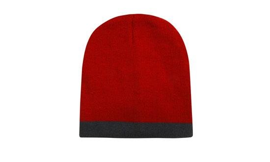 Roll Down Two Tone Acrylic Beanie - Toque - madhats.com.au