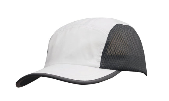 Sports Ripstop with Bee Hive Mesh and Towelling Sweatband - madhats.com.au